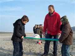 spel aan het strand